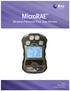 MicroRAE TM Wireless Personal Four-Gas Monitor