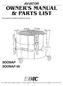 owner s manual & parts list