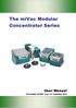 The mivac Modular Concentrator Series