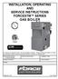INSTALLATION, OPERATING AND SERVICE INSTRUCTIONS GAS BOILER