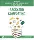 BACKYARD COMPOSTING. Offered by the ADDISON COUNTY SOLID WASTE MANAGEMENT DISTRICT A User s Guide to. Addison County Solid Waste Management District