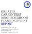 GREATER CARPENTERS NEIGHBOURHOOD PLANNING EVENT REPORT. Event held on 24th Carpenters Primary School Friendship Way Stratford, London E15 2JQ