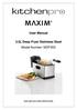 User Manual. 3.5L Deep Fryer Stainless Steel Model Number: MDF35S READ AND SAVE THESE INSTRUCTIONS