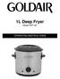 1L Deep Fryer Model FDF100 OPERATING INSTRUCTIONS