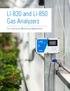 LI-830 and LI-850 Gas Analyzers. For Continuous Monitoring Applications