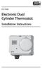 Electronic Dual Cylinder Thermostat Installation Instructions