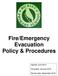 Fire/Emergency Evacuation Policy & Procedures