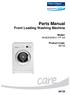 Parts Manual Front Loading Washing Machine