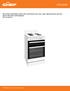 54cm white freestanding cooker with conventional oven, timer, light, separate electric grill and electric hob with 4 solid hotplates.