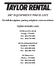 2017 EQUIPMENT PRICE LIST. taylor-rentals.com