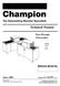 Champion. Technical Manual. The Dishwashing Machine Specialists. Pass-Through Glasswasher. Machine Serial No. June, 2001.