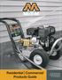 Residential x Commercial Products Guide. Pressure Washers Portable Generators Air Compressors