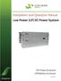 Installation and Operation Manual Low Power (LP) DC Power System