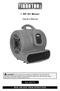 1 HP Air Mover. Owner s Manual