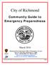 City of Richmond. Community Guide to Emergency Preparedness. March 2018