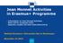Jean Monnet Activities in Erasmus+ Programme