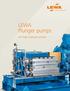LEWA Plunger pumps. For high hydraulic power.