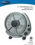 10 Table/Wall Mount Fan Model No: FTY-25 Operating Instructions FTY Soleus Air International