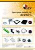 BERTO S. Spare parts suitable for: Spare parts suitable for modular ranges. Spare parts suitable for hot-air ovens and combination steamers