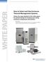 How to Select and Size Enclosure Thermal Management Systems: White Paper, Title Page. How to Select and Size Enclosure Thermal Management Systems