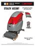 ASC20BT STEALTH. 20 Cylindrical Scrubber with Traction Drive. Operator and Parts Manual E E E