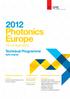 Photonics. Technical Programme April spie.org/pe. Location. Technologies. Conference e dates April