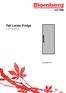 Tall Larder Fridge User Manual