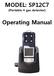 MODEL: SP12C7. (Portable 4 gas detector) Operating Manual
