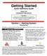 Getting Started Quick Reference Guide