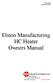 Revision B Printed Fall Elston Manufacturing HC Heater Owners Manual