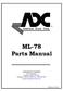 ML-78 Parts Manual. ADC Part No