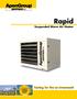 Rapid. Suspended Warm Air Heater. Caring for the environment!