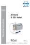 ATMOS S 351 Natal. Operating Instructions. English B Index: 23. ATMOS MedizinTechnik GmbH & Co. KG