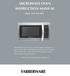 MICROWAVE OVEN INSTRUCTION MANUAL
