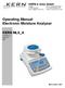 Operating Manual Electronic Moisture Analyser