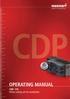 OPERATING MANUAL CDP 115 Peltier cooling unit for waterbaths