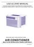 USE & CARE MANUAL THIS AIR CONDITIONER IS EQUIPPED WITH A NEW INDUSTRY STANDARD POWER SUPPLY CORD WITH A TEST-RESET FUNCTION