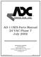 AD-115ES Parts Manual 24 VAC Phase 7 July 2002