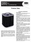 Product Data. 38YCC (60 Hz) 10 SEER Heat Pump Export Model Sizes ( /2 to 5 Nominal Tons) FEATURES AND BENEFITS.