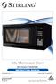 34L Microwave Oven. Model Number P10034AP-M4H INSTRUCTION MANUAL. IM Version No: V1.1 Issue Date: 10 April 2015