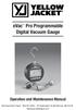 evac Pro Programmable Digital Vacuum Gauge Operation and Maintenance Manual