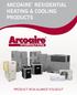 ARCOAIRE RESIDENTIAL HEATING & COOLING PRODUCTS
