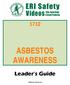 ASBESTOS AWARENESS. Leader s Guide. Marcom Group Ltd.
