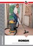 RONDA 200. RONDA 200 when life is too short for hobby vacuum cleaners OTHER MACHINES FOR SIMILAR PURPOSES RONDA 20 RONDA 400
