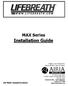 Installation Guide. MAX Series. 69-MAX-Install Setting a new standard for energy efficient, clean air homes