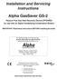 Installation and Servicing Instructions. Alpha GasSaver GS-2