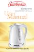 ELECTRIC KETTLE Model BVSBKT1703 Series. User Manual. QUESTIONS? COMMENTS? IN CANADA: P.N Rev.A