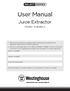 User Manual. Juice Extractor MODEL: WJE2BSLA
