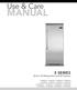 MANUAL. Use & Care 5 SERIES. Built-in All Refrigerators and All Freezers