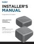 INSTALLER S MANUAL. Evaporative Air Coolers. Safety Information Installation Commissioning. Models